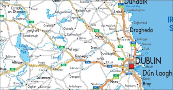 Ireland Road and Rail Map Flat and Folded - Image 2