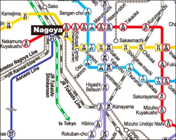 Nagoya Subway Rail Map - Image 2