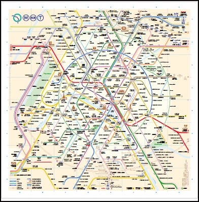 Paris Metro Rail Map Small