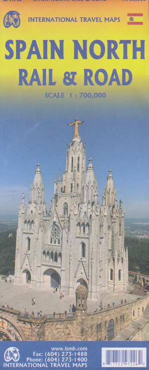 Spain North Rail and Road Map ITMB