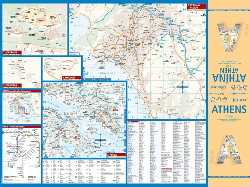 Athens Map Borch - Maps, Books & Travel Guides