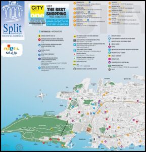Borough Map Split Split Tourist Map - Maps, Books & Travel Guides