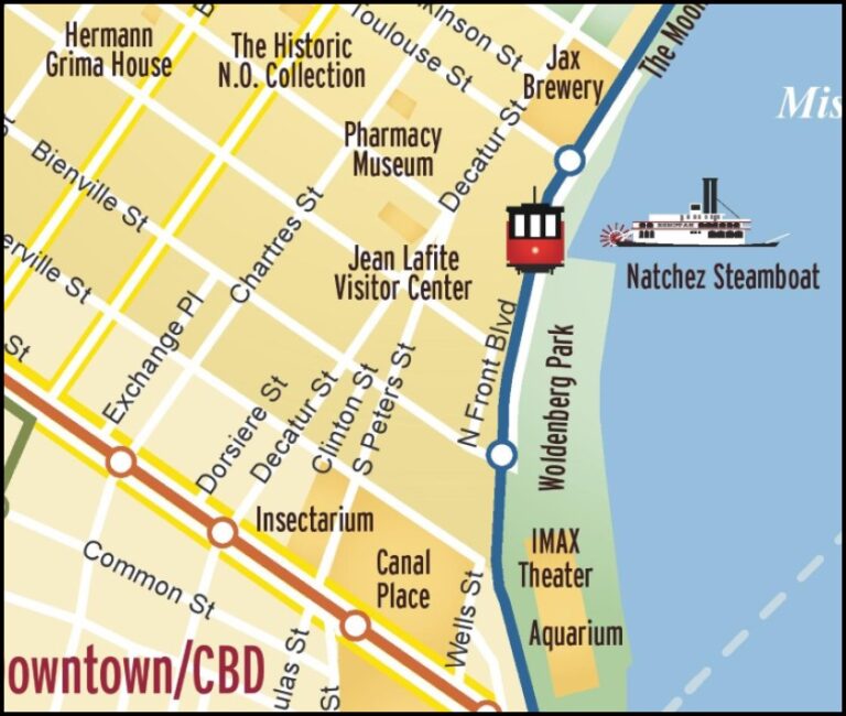 New Orleans French Quarter Map - New Orleans French Quarter Map Sdample 768x650 