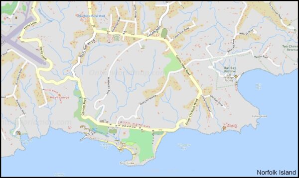Norfolk Island Tourist Map - Image 2