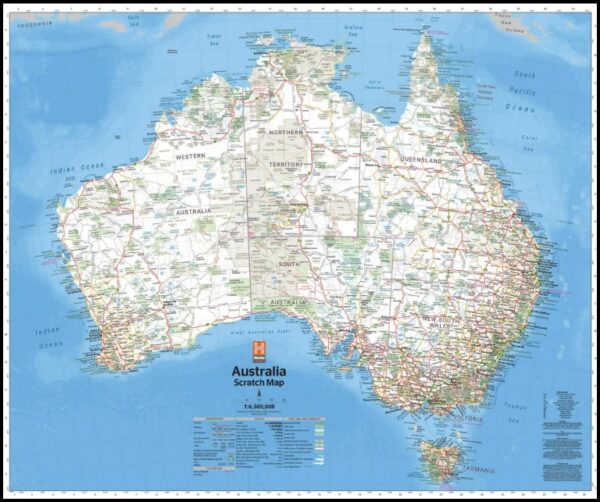Australia Super Map Hema Laminated