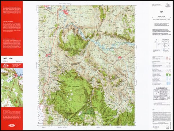 Yea 1-100,000 Topo Map 1981 Edition GA - Image 3