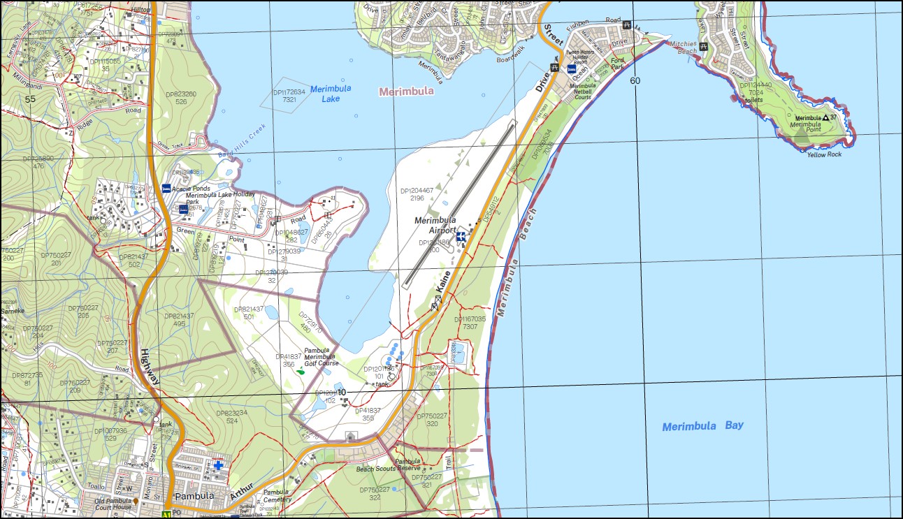 Pambula 1-25,000 NSW Topographic Map 8824-2-S - Image 2