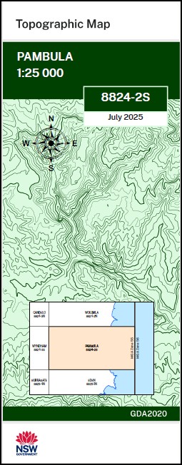 Pambula 1-25,000 NSW Topographic Map 8824-2-S