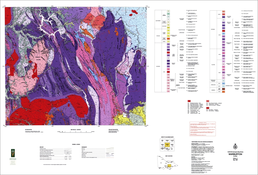 Kinglake 1-63,360 Geological Map Victoria