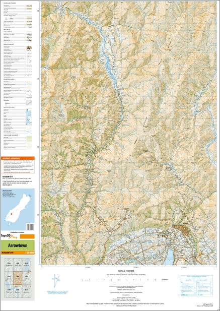 Arrowtown 1-50,000 Topo Map CB11 NZ - Image 3