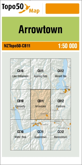 Arrowtown 1-50,000 Topo Map CB11 NZ