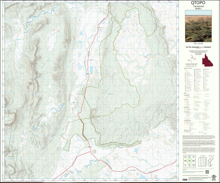 Carnarvon 1-50,000 Topo Map 8548-2 QLD - Image 3