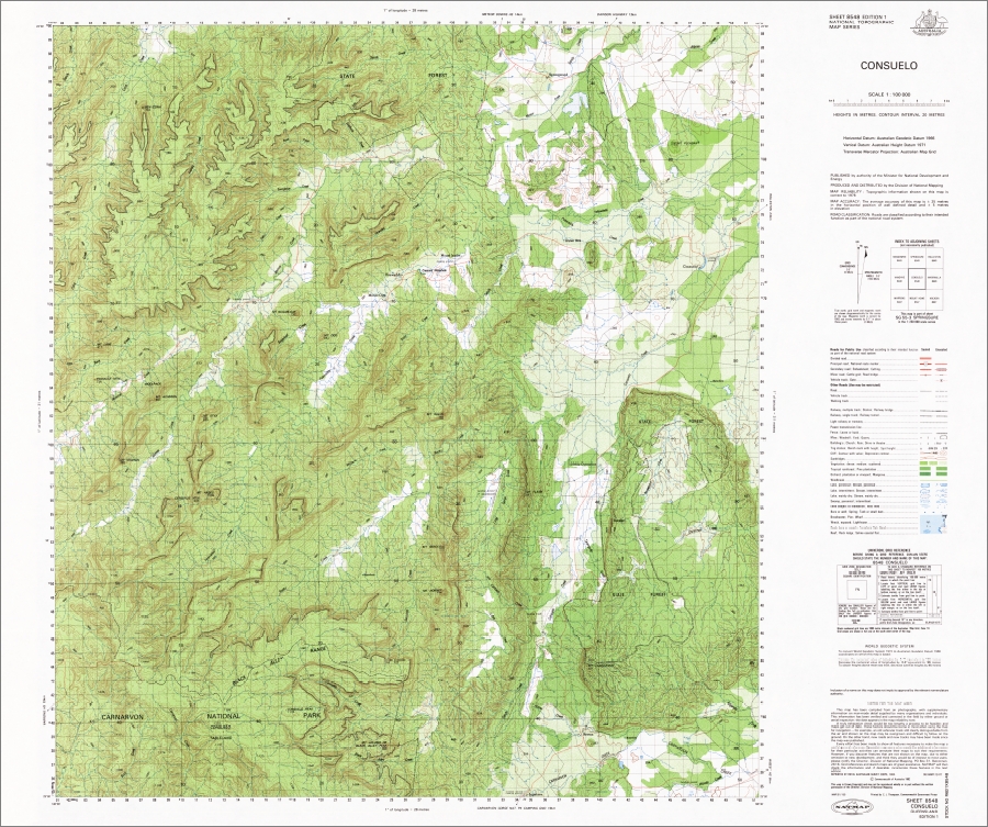 Consuelo 1-100,000 Topo Map 8548 QLD GA - Image 3