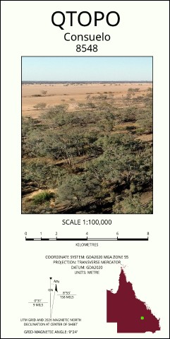Consuelo 1-100,000 Topographic Map 8548 QLD