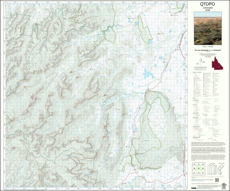 Consuelo 1-100,000 Topographic Map 8548 QLD - Image 3
