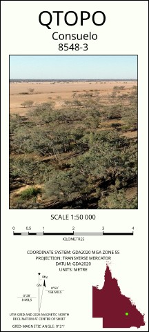 Consuelo 1-50,000 Topo Map 8548-3 QLD