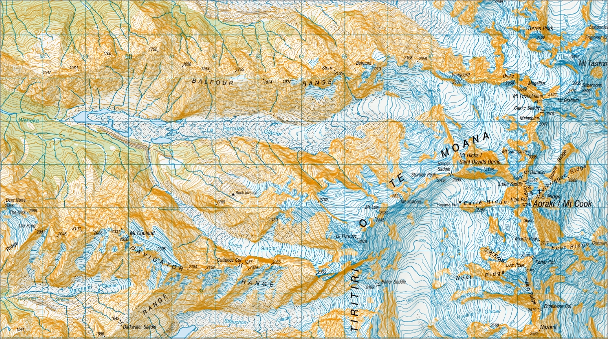 Fox Glacier 1-50,000 Topo Map BX15 NZ - Image 2