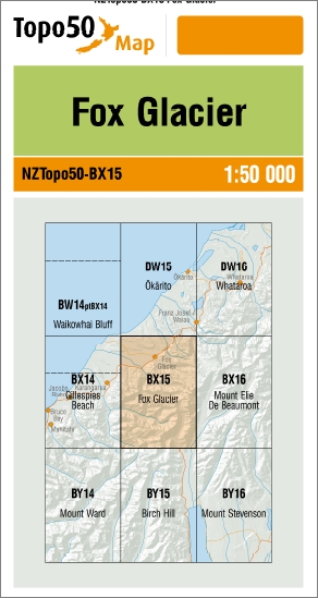 Fox Glacier 1-50,000 Topo Map BX15 NZ
