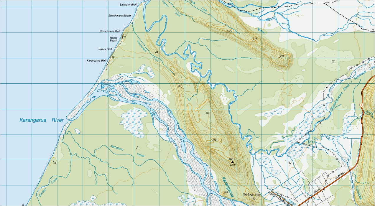 Gillespies Beach 1-50,000 Topo BX14 NZ - Image 2