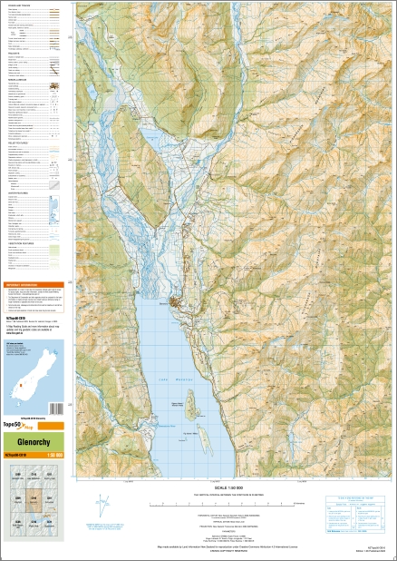 Glenorchy 1-50,000 Topo Map CB10 NZ - Image 3