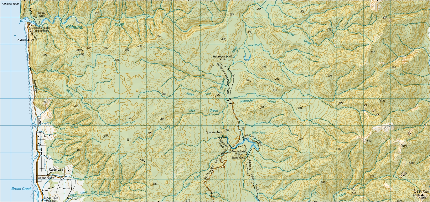 Heaphy Beach 1-50,000 Topo Map BP22 NZ - Image 2