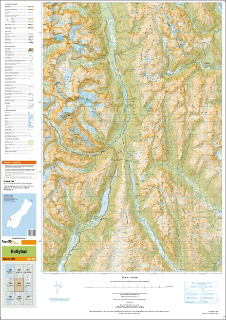 Hollyford 1-50,000 Topo Map CB09 NZ - Image 3