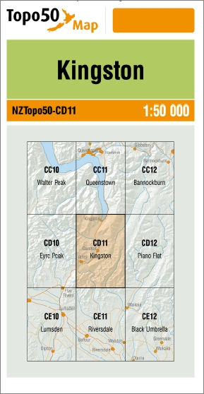 Kingston 1-50,000 Topo Map CD11 NZ