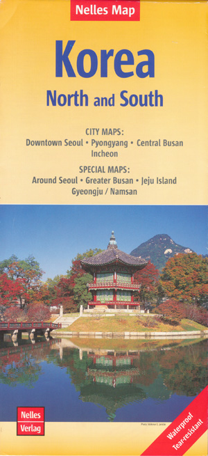 Korea North and South Map Nelles