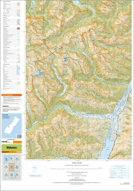 Makarora 1-50,000 Topo Map BZ12 NZ - Image 3