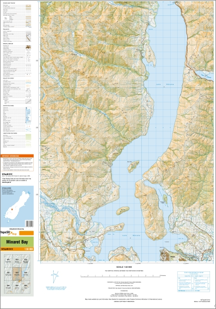 Minaret Bay 1-50,000 Topo CA12 NZ - Image 3