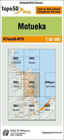 Motueka 1-50,000 Topo Map BP25 NZ