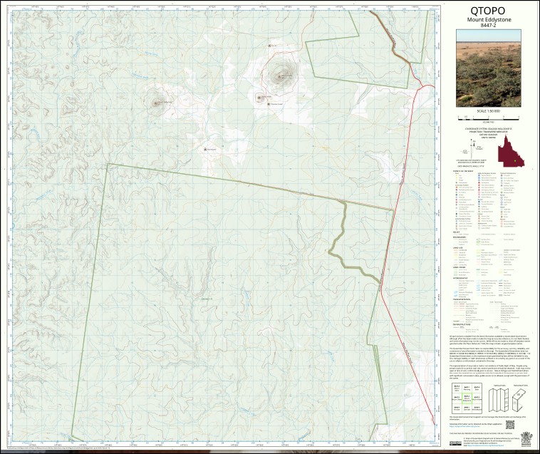 Mount Eddystone 1-50,000 Topo Map 8447-2 QLD - Image 3