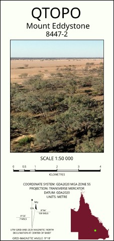 Mount Eddystone 1-50,000 Topo Map 8447-2 QLD