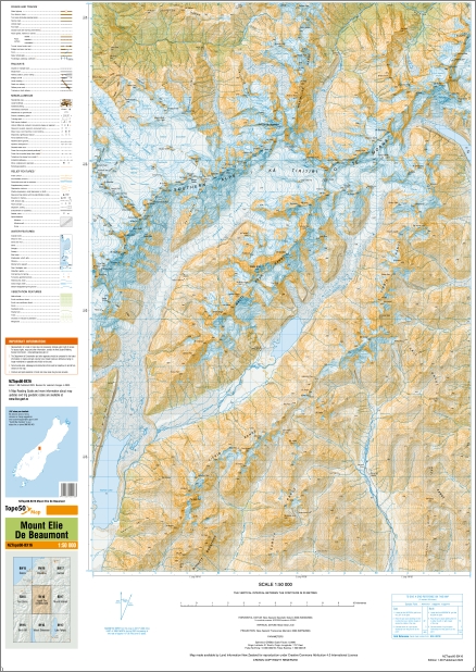 Mount Elie De Beaumont 1-50,000 BX16 NZ - Image 3