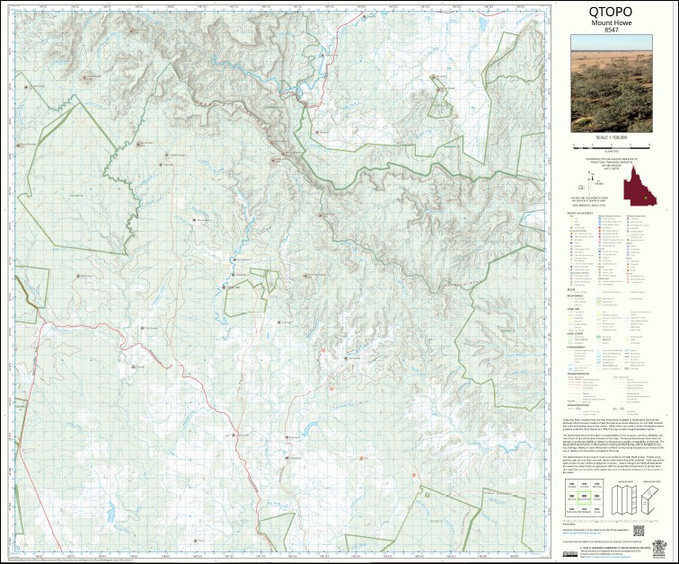 Mount Howe 1-100,000 Topographic Map 8547 QLD - Image 3