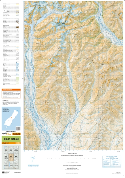 Mount Sibbald 1-50,000 Topo Map BX17 NZ - Image 3