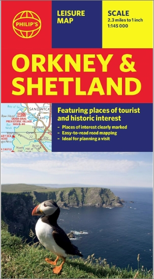 Orkney and Shetland Islands Map Philips