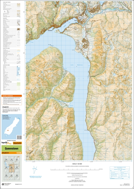 Queenstown 1-50,000 Topo Map CC11 NZ - Image 3