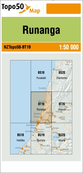 Runanga 1-50,000 Topo Map BT19 NZ
