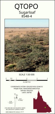 Sugarloaf 1-50,000 Topo Map 8548-4 QLD