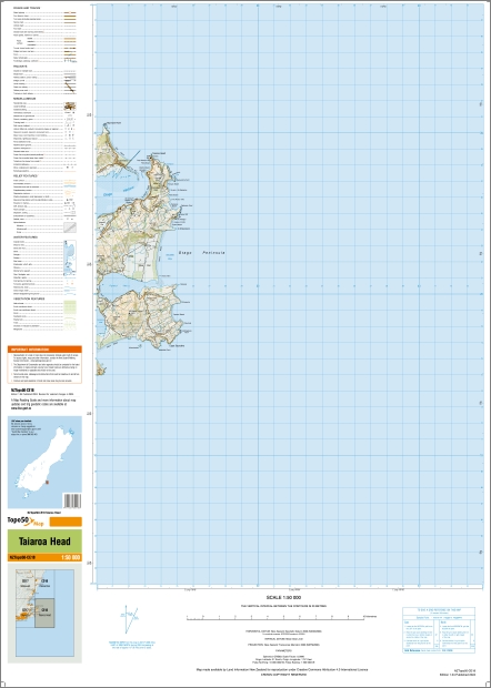 Taiaroa Head 1-50,000 Topo Map CE18 NZ - Image 3