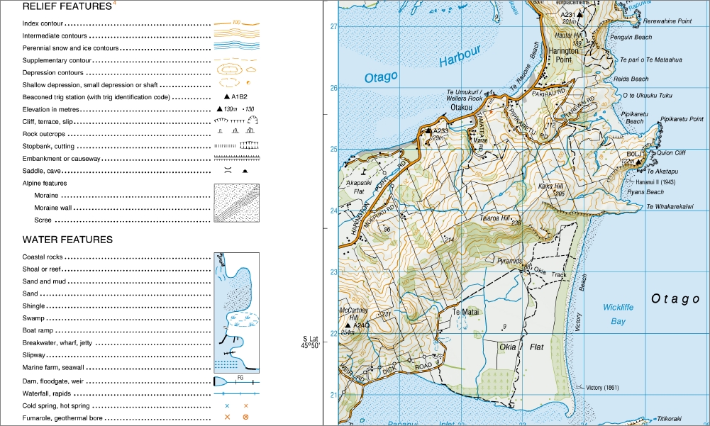 Taiaroa Head 1-50,000 Topo Map CE18 NZ - Image 2