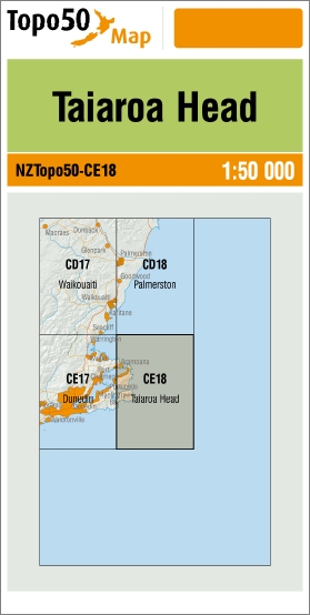 Taiaroa Head 1-50,000 Topo Map CE18 NZ