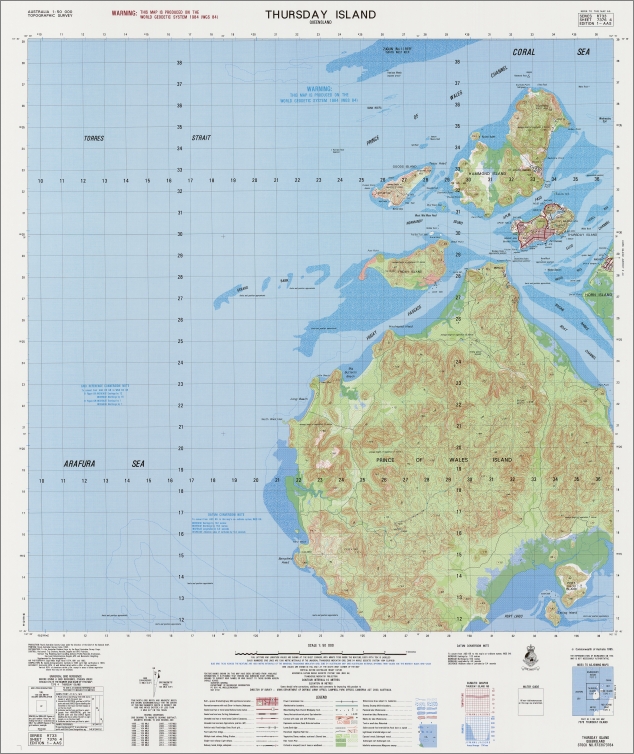 Thursday Island 1-50,000 Topo Map 7376-4 GA