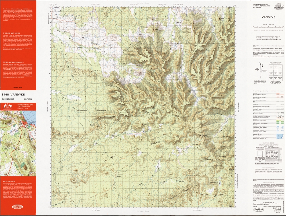 Vandyke 1-100,000 Topo Map 8448 QLD GA - Image 3