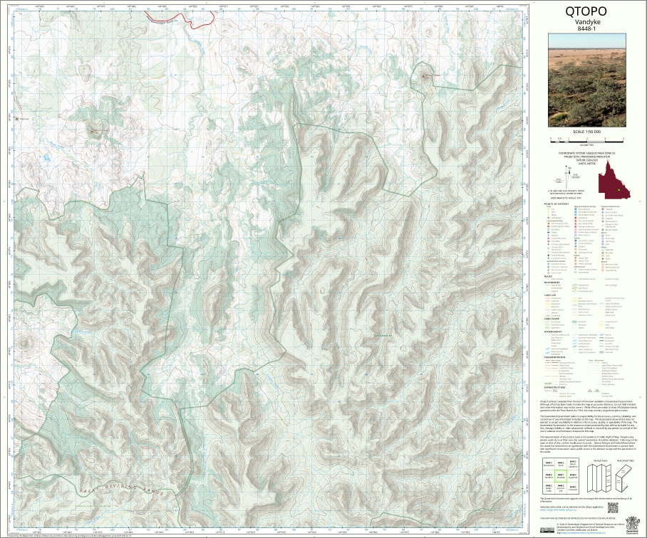 Vandyke 1-50,000 Topo Map 8448-1 QLD - Image 3