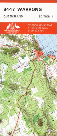 Warrong 1-100,000 Topo Map 8447 QLD GA