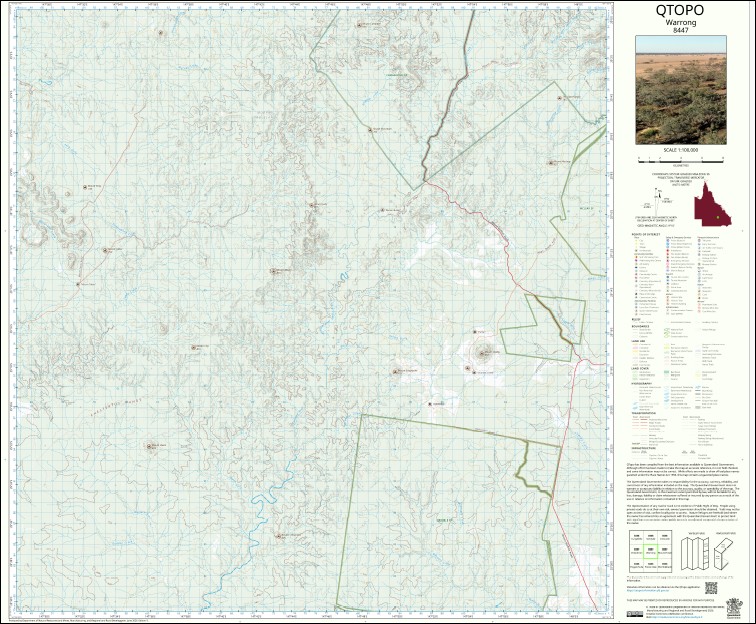 Warrong 1-100,000 Topographic Map 8447 QLD - Image 3