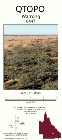 Warrong 1-100,000 Topographic Map 8447 QLD