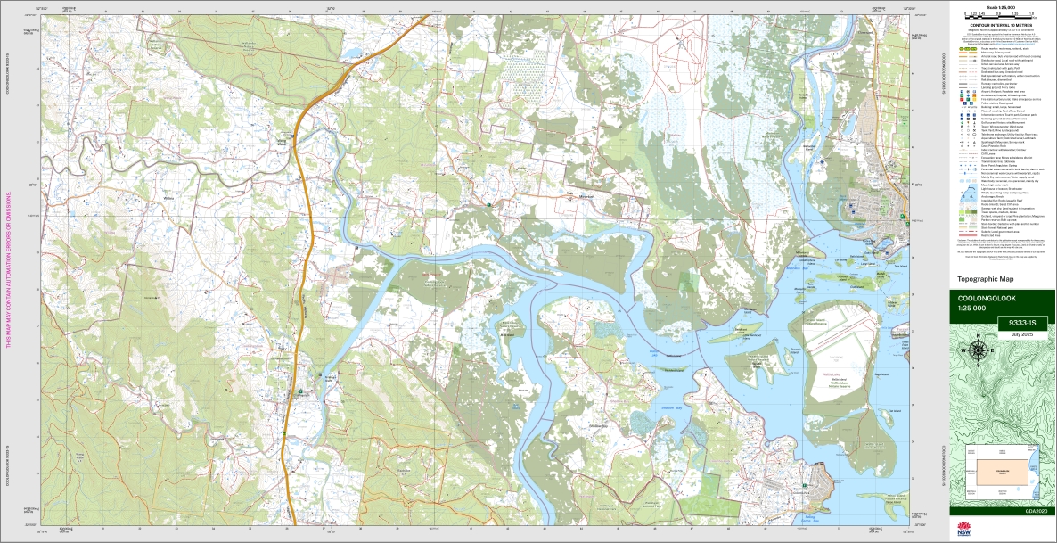 Coolongolook 1-25,000 Topographic Map NSW 9333-1-S - Image 3